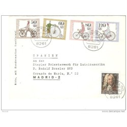 Carta con serie bicicletas sobrecargas 1985