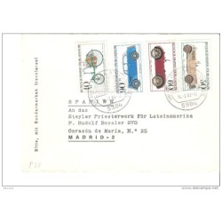 Carta con serie de automoviles 1982