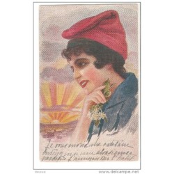 Tarjeta postal  matasello barcelona 1920