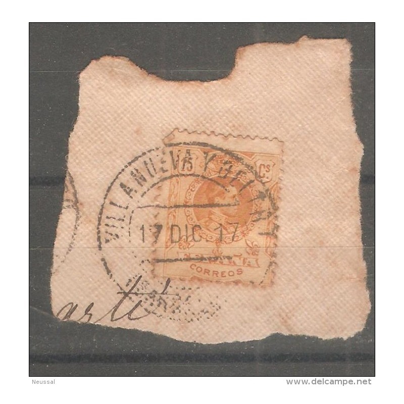 Sello con matasello de vilanova i la geltru 1917 Sello con matasello de vilanova i la geltru 1917