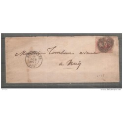 Carta antigua de belgica con matasellos de 1859