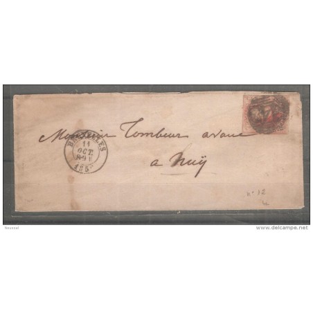 Carta antigua de belgica con matasellos de 1859