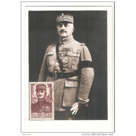 Tarjeta maxima de 1956 marechal franchet