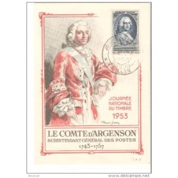 Tarjeta maxima de 1953 le comte dargenson