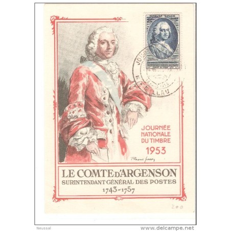 Tarjeta maxima de 1953 le comte dargenson