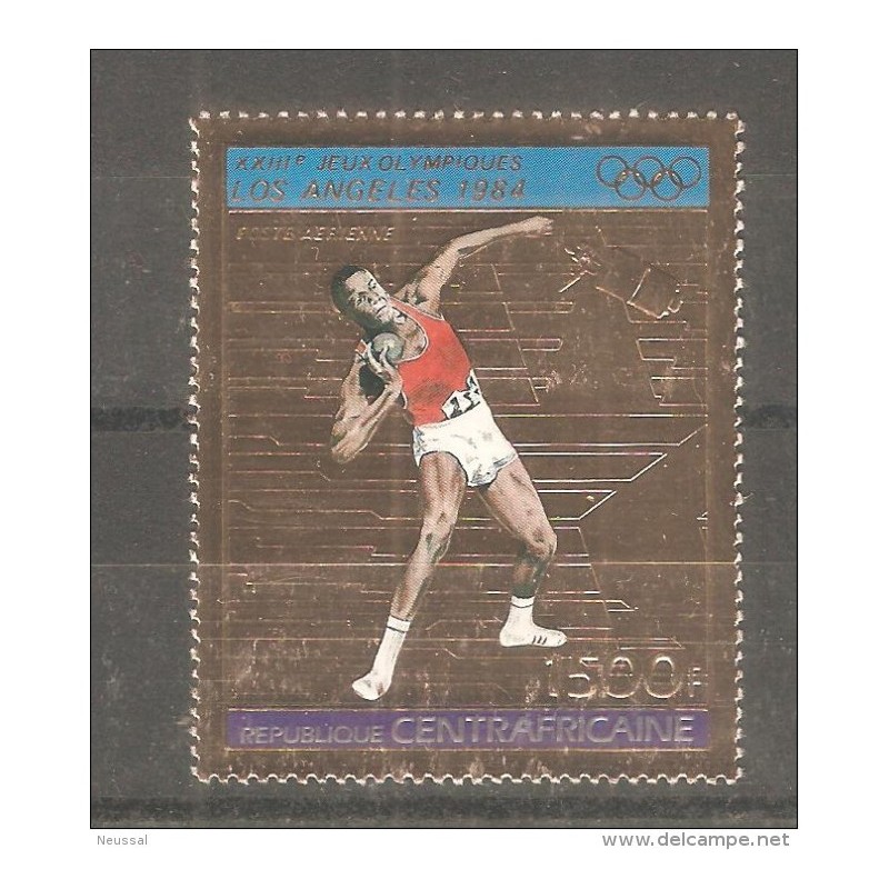 Sello juegos olimpicos los angeles 1984 Centroafrica Sello juegos olimpicos los angeles 1984 Centroafrica