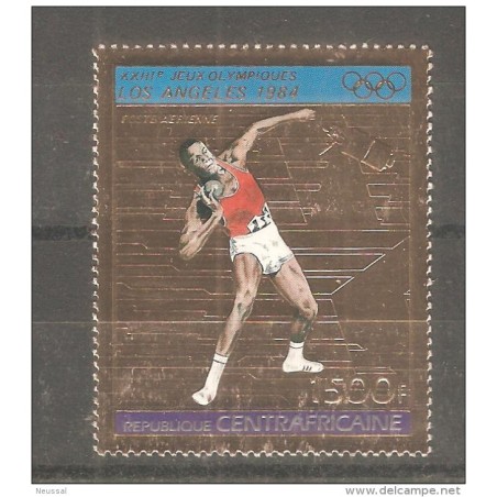 Sello juegos olimpicos los angeles 1984 Centroafrica