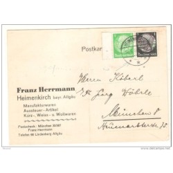 Tarjeta de alemania imperio 1935