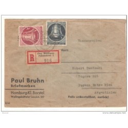 Carta de alemania 1952 hamburgo