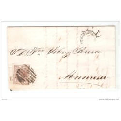 Carta de 1868 con matasellos barcelona