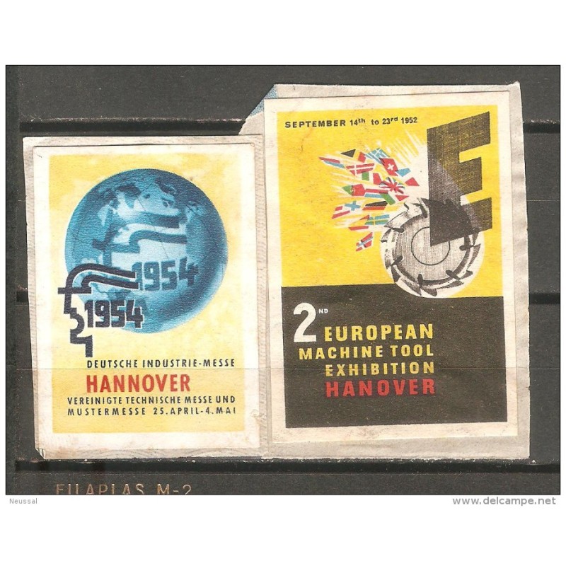 2 viñetas de hanover con papel 2 viñetas de hanover con papel