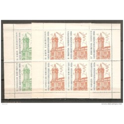 4 Hojas diferentes colores Exposicion filatelica de 1956