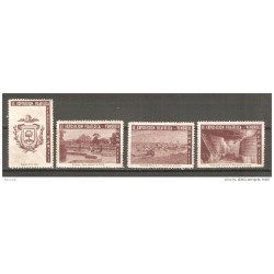 4 viñetas diferentes de exposicion de vendrell en marron