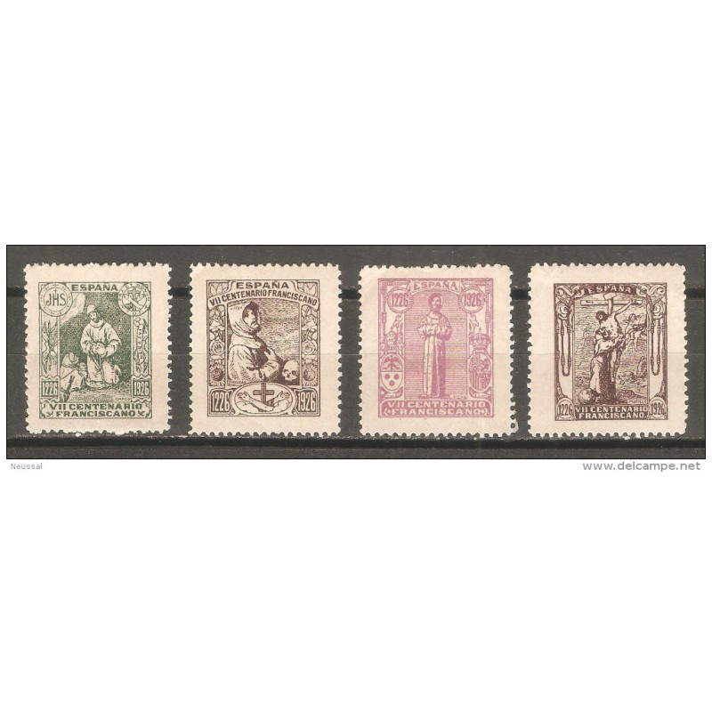 4 viñetas de centenario franciscano 1926 4 viñetas de centenario franciscano 1926