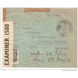 Carta con matasello de manresa direccion inglaterra1941