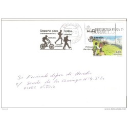 Carta con matasellos especial  deportes para todos  2013