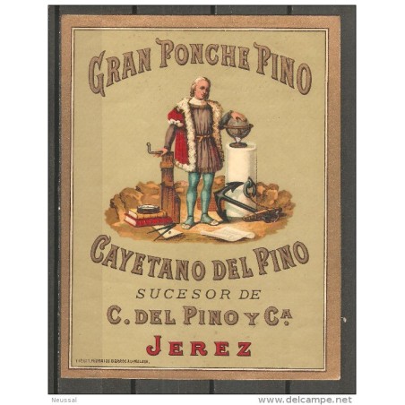 Etiqueta gran ponche pino Jerez