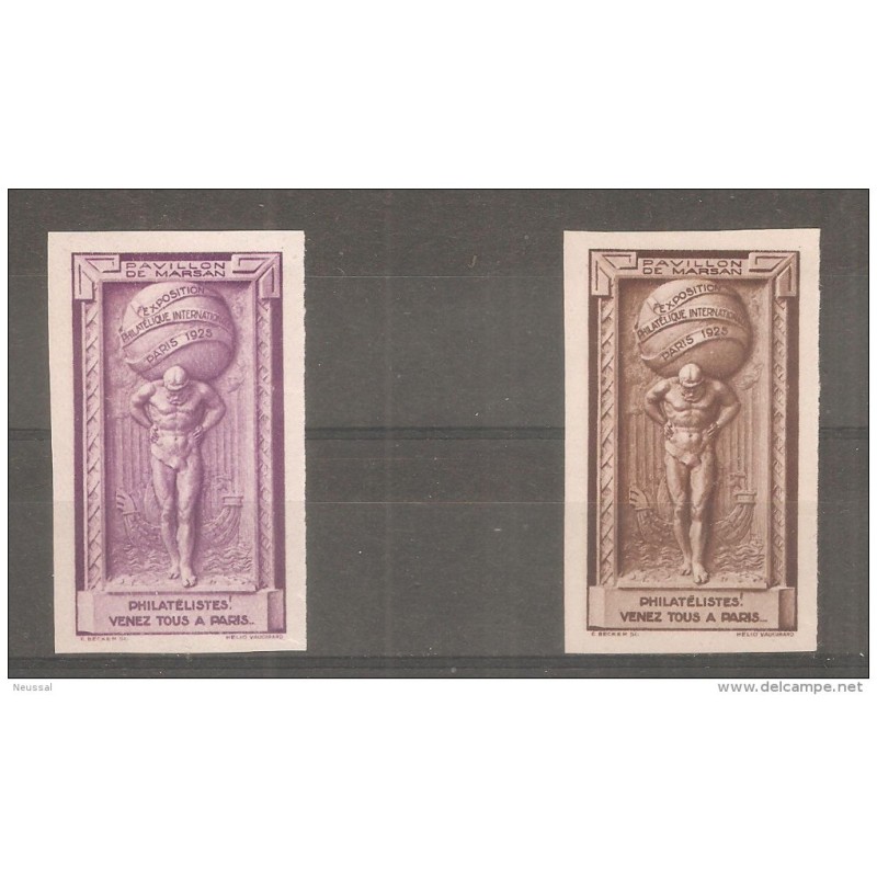 2 viñetas SD de 1925 paris 2 viñetas SD de 1925 paris