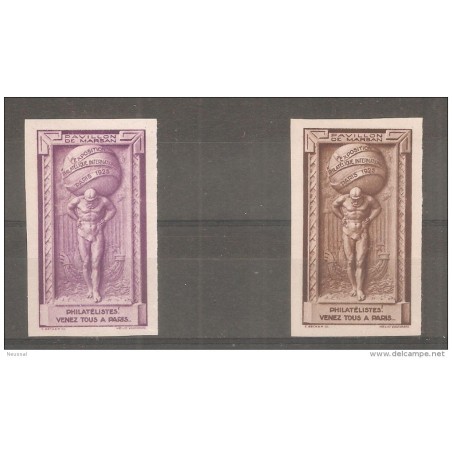 2 viñetas SD de 1925 paris