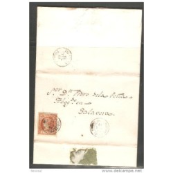 Carta con matasello puente del arzobispo 1860  toledo