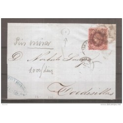 Frontal de carta con matasello valladolid