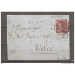 Frontal de carta con matasello  barcelona
