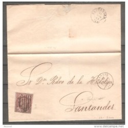 Carta con matasello de madrid direccion santander