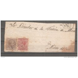 Frontal de carta con matasello de 1878