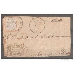 Frontal de carta con matasello de almeria