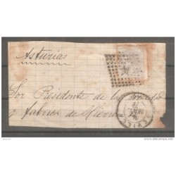 Frontal de carta con matasello de sevilla  1879