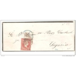 Frontal de carta con matasellos azul dirección segovia sello n 44
