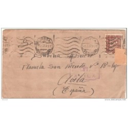 Carta de portugal con censura militar Avila
