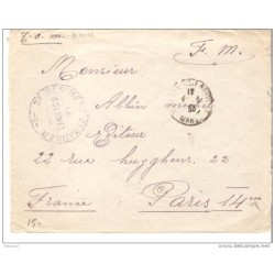 Carta  circulada con matasellos 2 regimiento etranger 1933 marroc