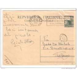 Tarjeta postal de italia de 1951
