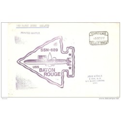 Carta con matasellos certificado de 1977 matasello de submarino