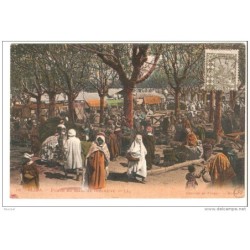 Tarjeta postal de blida argelia con matasellos 1 regiment de tirailleurs algeriens 1927