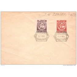 Carta de polonia de 1953 con sellos sin dentar