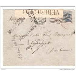 Carta de italia 1916 con matasellos de censura