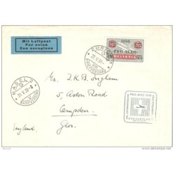 Carta de suiza de 1938 aerea