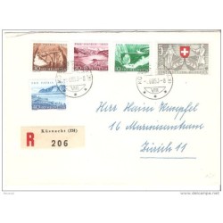 Carta de suiza de 1953 matasello kusnacht