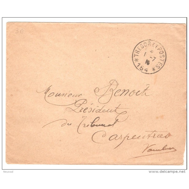 Carta tresor et postes 154 Carta tresor et postes 154
