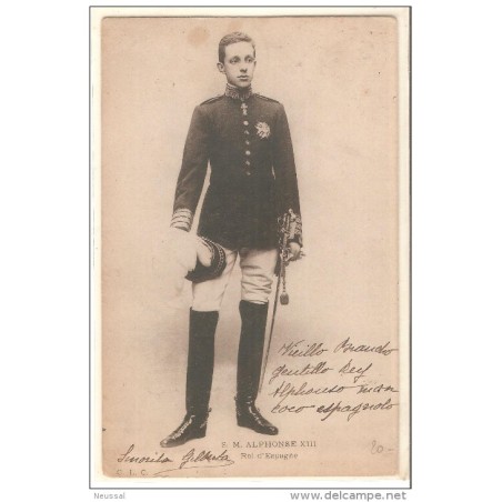 Tarjeta postal de  Alfonso XIII circulada 1905
