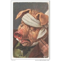 Tarjeta postal circulada  con matasellos Carteria Berriz vizcaya