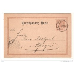 Entero postal de austria circulado matasello haida