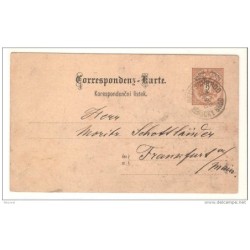 Entero postal de austria circulado dee 1888