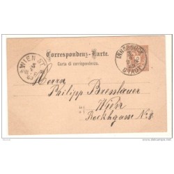 Entero postal de austria circulado matasello innsbbuck