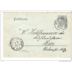 Entero postal de alemania imperio con matasellos stuttgart 1903