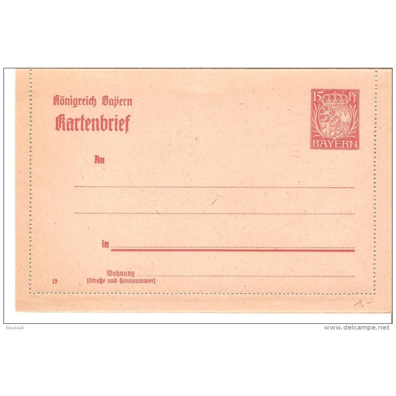 Entero postal de alemania bayern sin circular Entero postal de alemania bayern sin circular