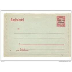 Entero postal de alemania bayern sin circular con sobrecarga