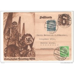 Entero Postal  circulado con matasello de dresden 1934